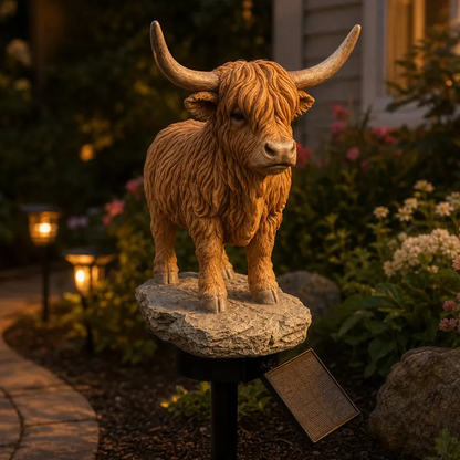 🔥Last Day 49% OFF -💡🐮 Solar Highland Cow Light