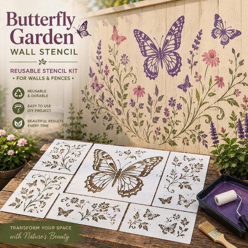 🔥Last Day 49% OFF - 🌿Garden Bloom Wall Stencil Kit | DIY Garden Painting Templates for Every Space