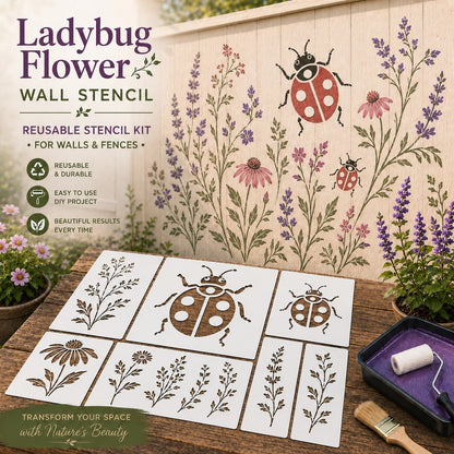 🔥Last Day 49% OFF - 🌿Garden Bloom Wall Stencil Kit | DIY Garden Painting Templates for Every Space