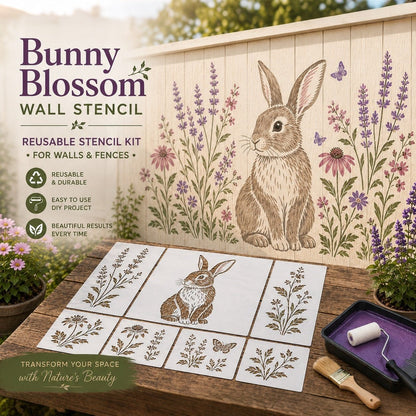 🔥Last Day 49% OFF - 🌿Garden Bloom Wall Stencil Kit | DIY Garden Painting Templates for Every Space