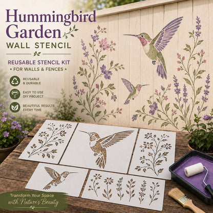 🔥Last Day 49% OFF - 🌿Garden Bloom Wall Stencil Kit | DIY Garden Painting Templates for Every Space