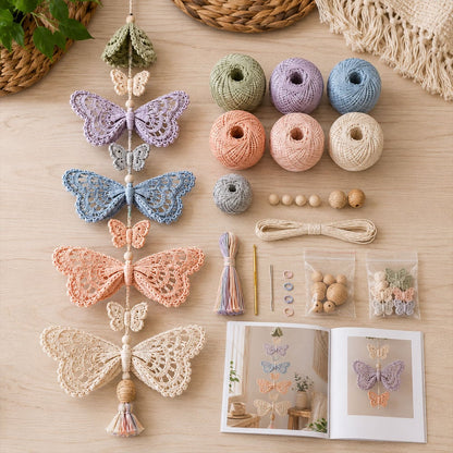 Butterfly Garden Cascade DIY Crochet Kit - Butterfly