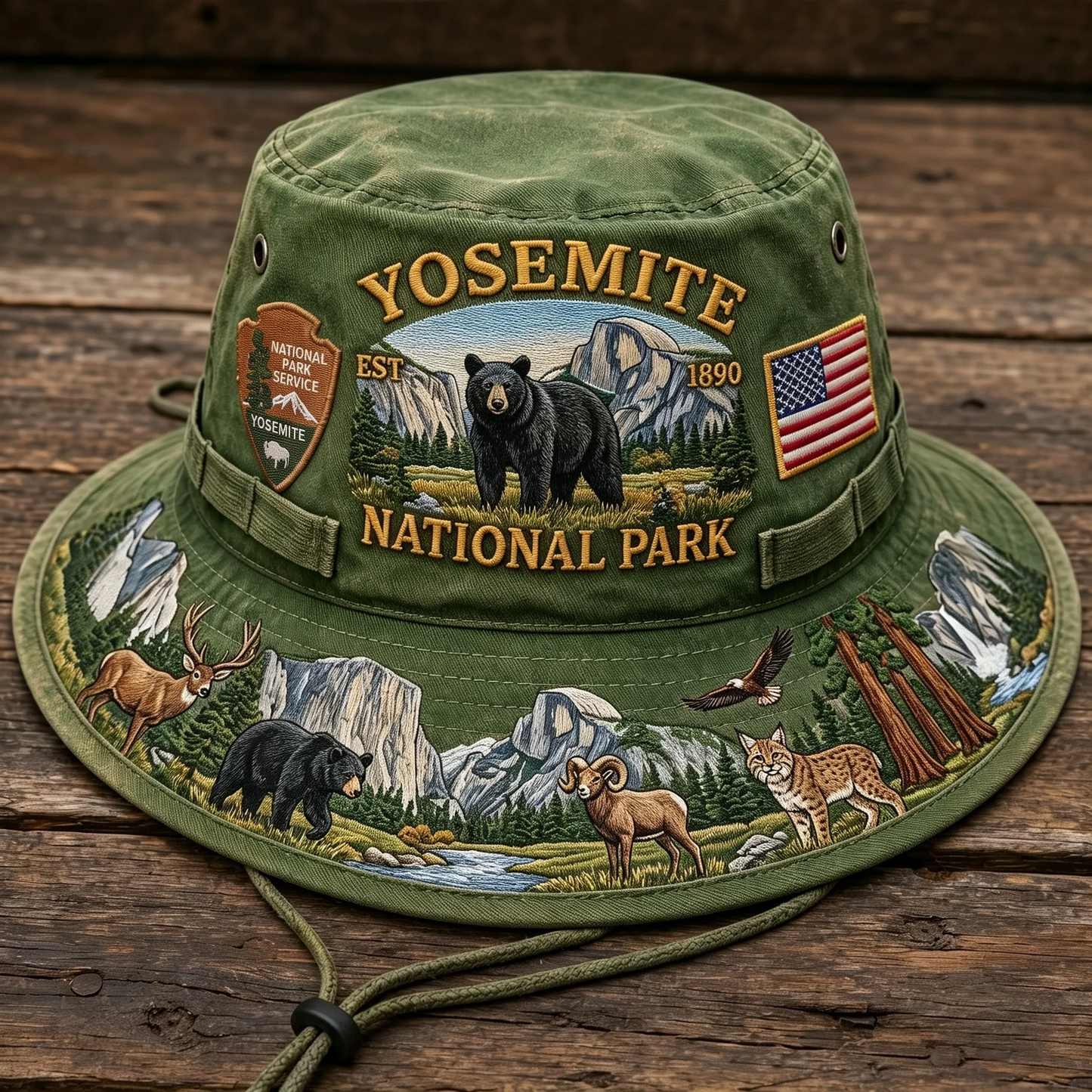 🔥 Last Day 49% OFF – Yosemite National Park Adventure Boonie Hat