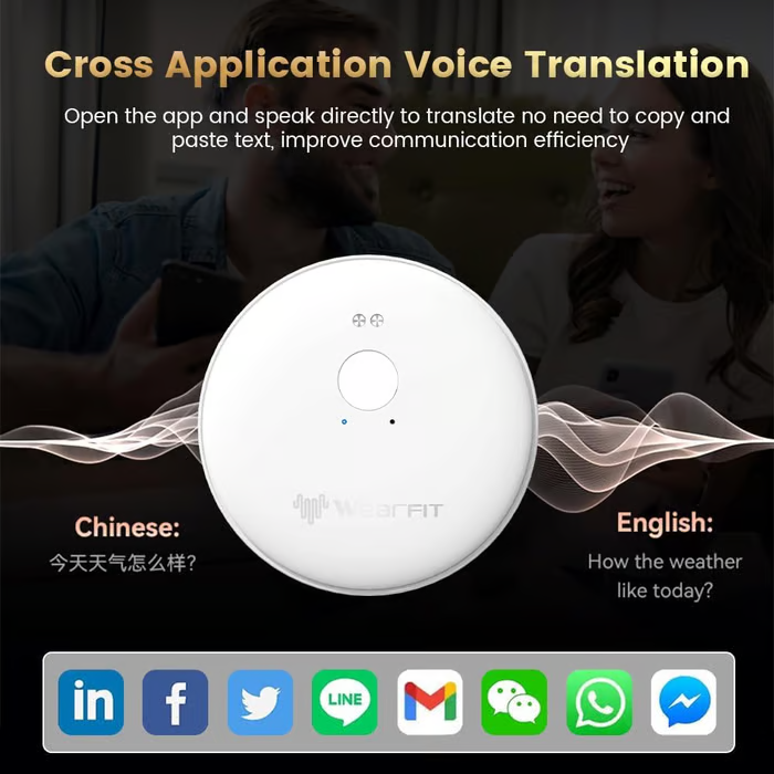 🔥Last Day 49% OFF -🌍 AI Real-Time Translator for Work & Travel | Portable Smart Wearable, 165+ Languages