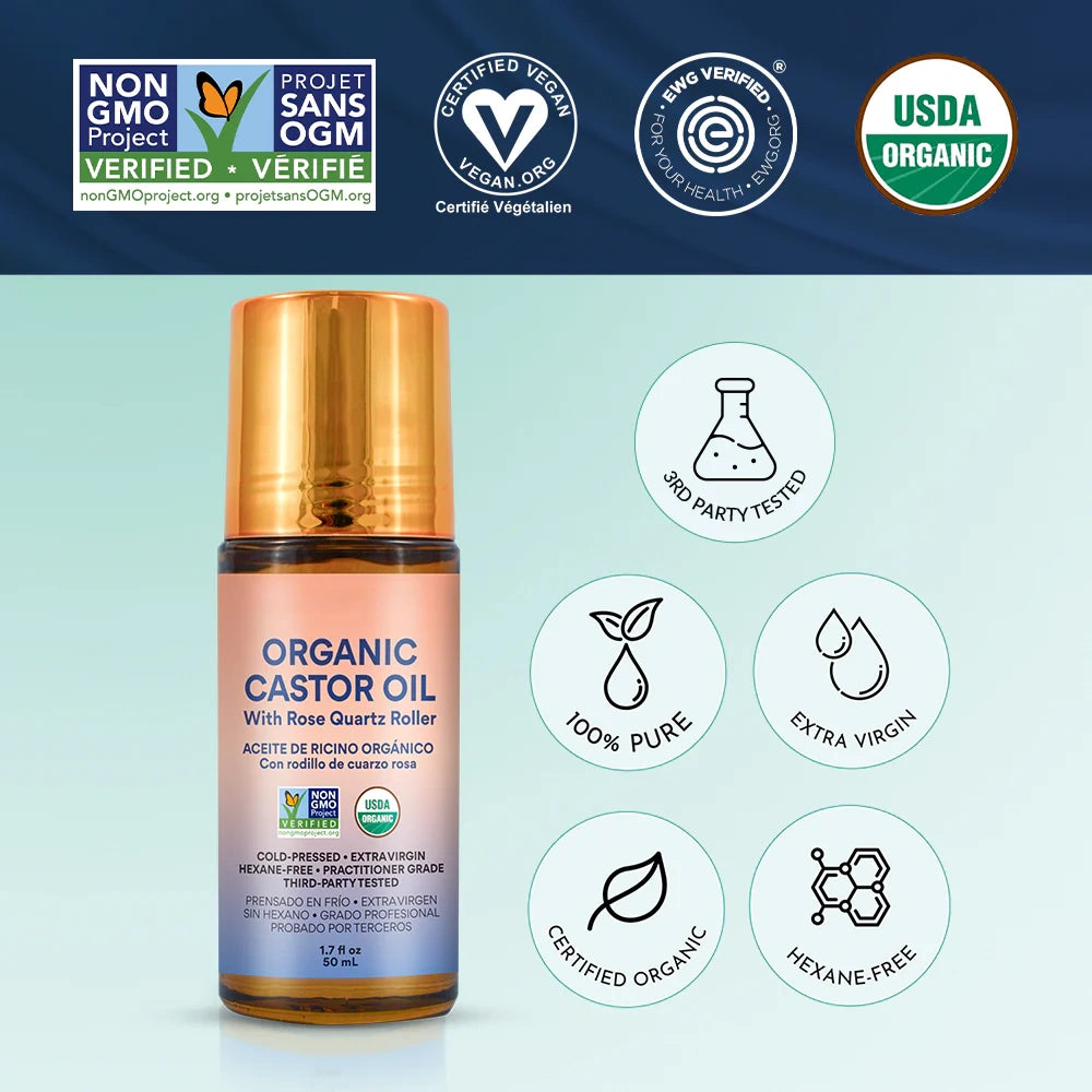 Flumyr™ Rose Quartz Castor Oil Roll-On