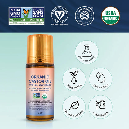 Flumyr™ Rose Quartz Castor Oil Roll-On