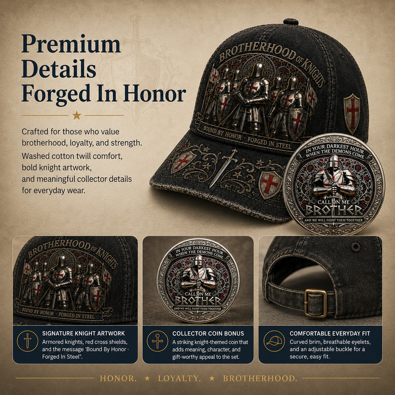 Brotherhood cap side detail