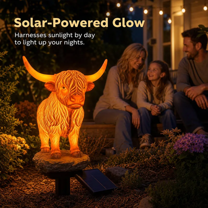 🔥Last Day 49% OFF -💡🐮 Solar Highland Cow Light