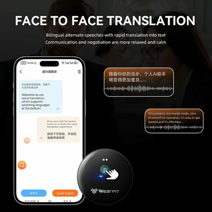 🔥Last Day 49% OFF -🌍 AI Real-Time Translator for Work & Travel | Portable Smart Wearable, 165+ Languages