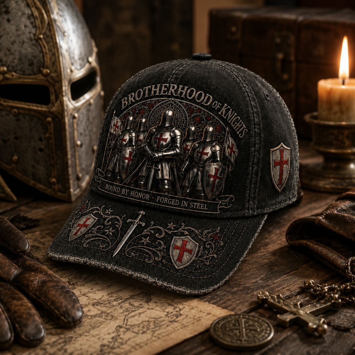 Brotherhood of Knights Honor Cap detail