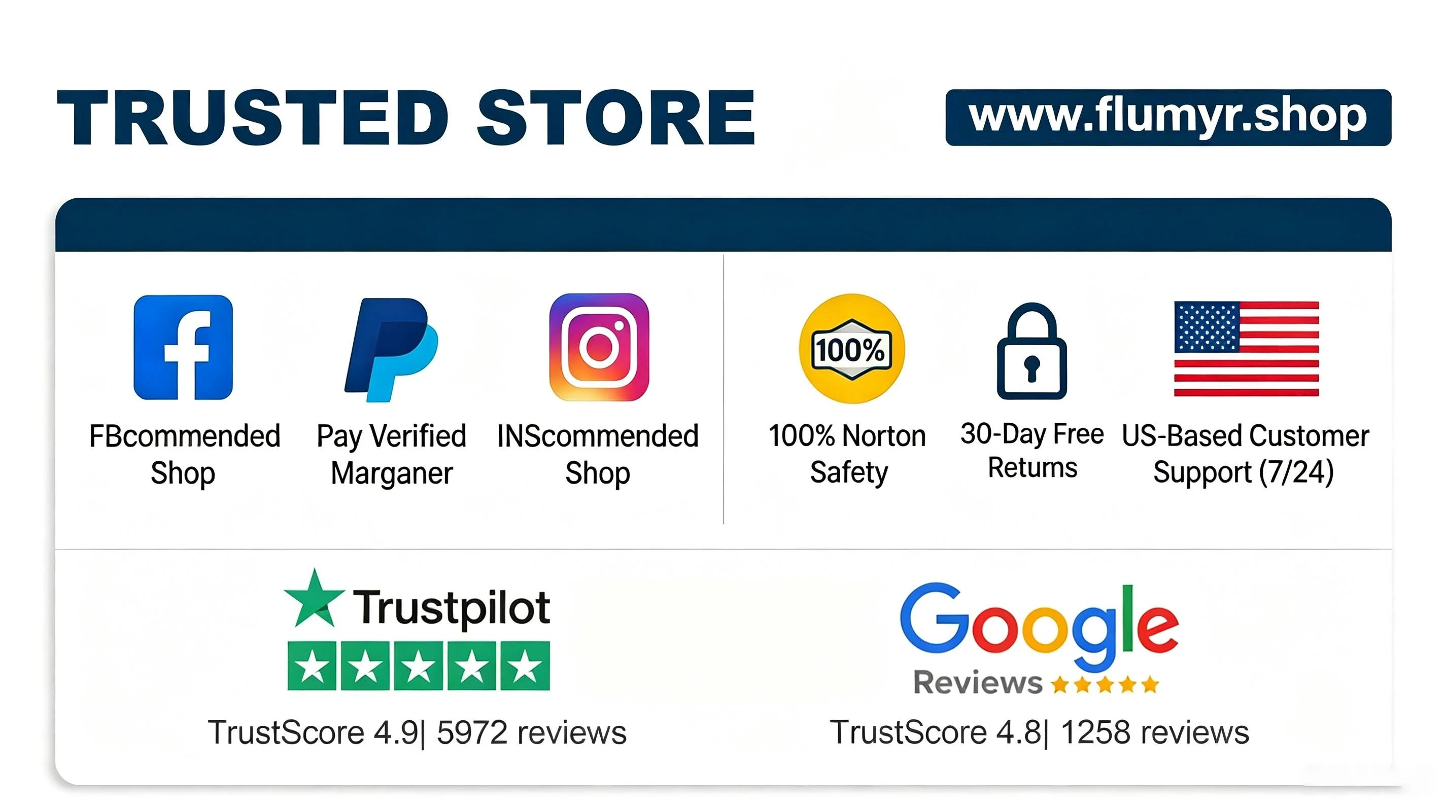 Flumyr store trust and service information