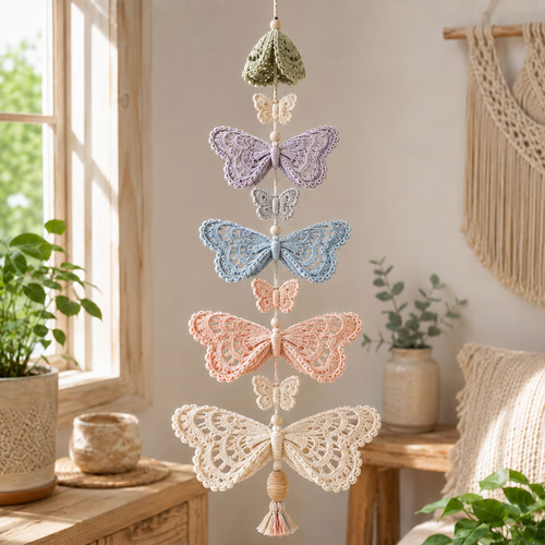 🔥 LAST DAY: 49% OFF | Butterfly Garden Cascade DIY Crochet Kit