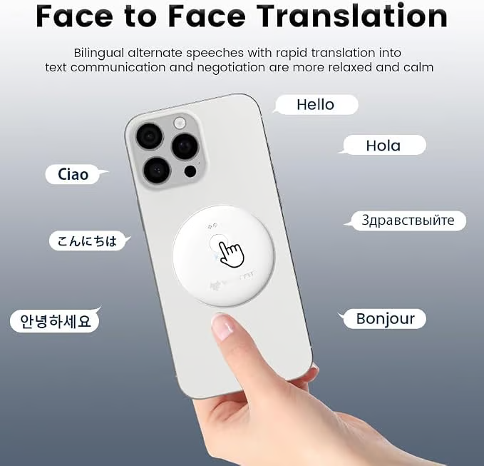 🔥Last Day 49% OFF -🌍 AI Real-Time Translator for Work & Travel | Portable Smart Wearable, 165+ Languages