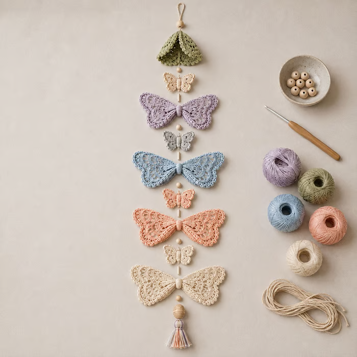 🔥 LAST DAY: 49% OFF | Butterfly Garden Cascade DIY Crochet Kit