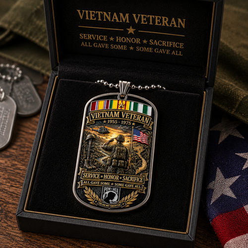 🔥 Last Day Promo: 49% OFF 🎖️Vietnam Veteran All Gave Some Some Gave All Tribute Dog Tag Necklace