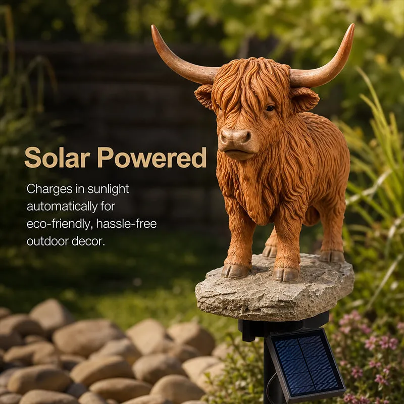 🔥Last Day 49% OFF -💡🐮 Solar Highland Cow Light