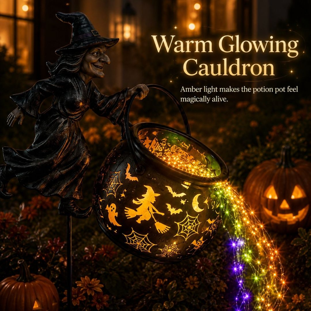 🎁Today 49% OFF🎁Halloween Witch Cauldron Garden Light