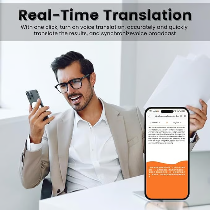 🔥Last Day 49% OFF -🌍 AI Real-Time Translator for Work & Travel | Portable Smart Wearable, 165+ Languages