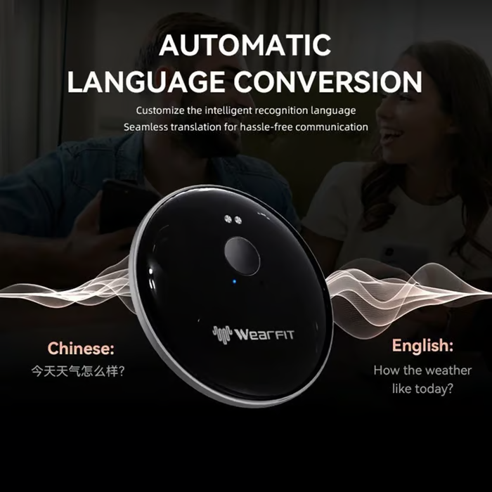 🔥Last Day 49% OFF -🌍 AI Real-Time Translator for Work & Travel | Portable Smart Wearable, 165+ Languages